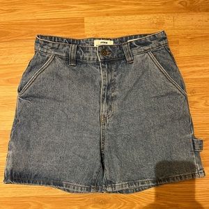 cotton on denim baggy cargo jorts